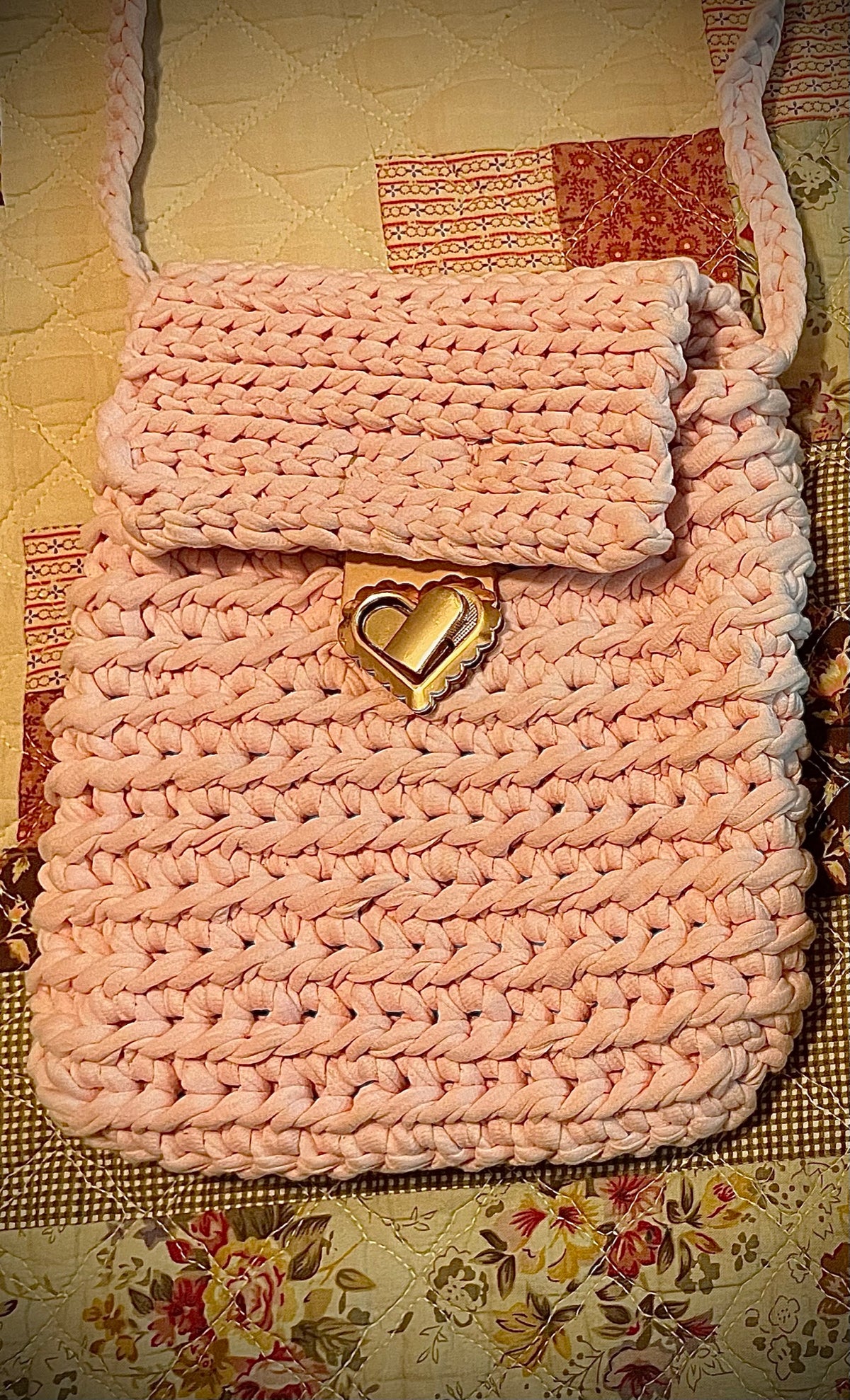 Pink cross-body bag