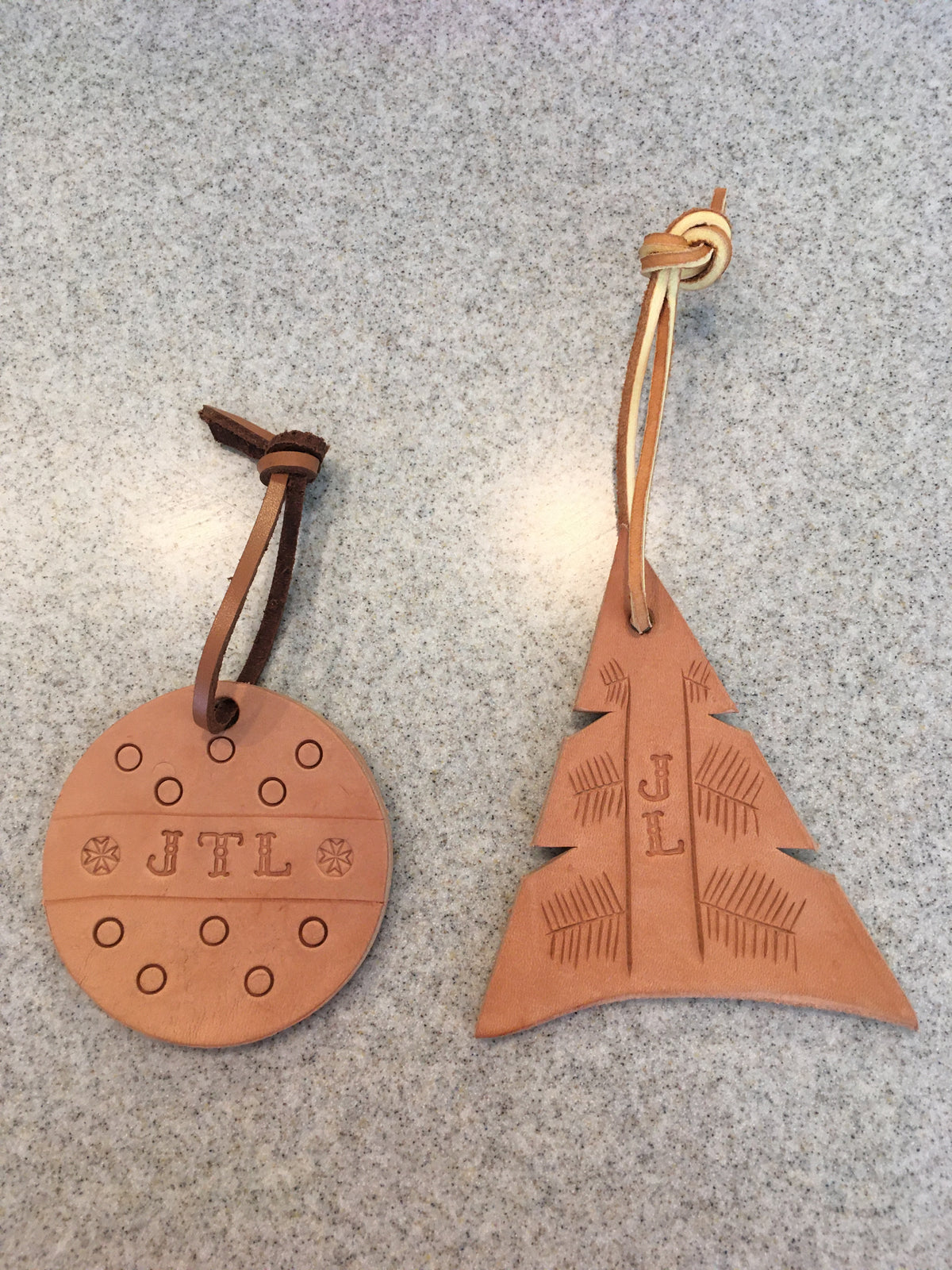 Leather Christmas ornaments