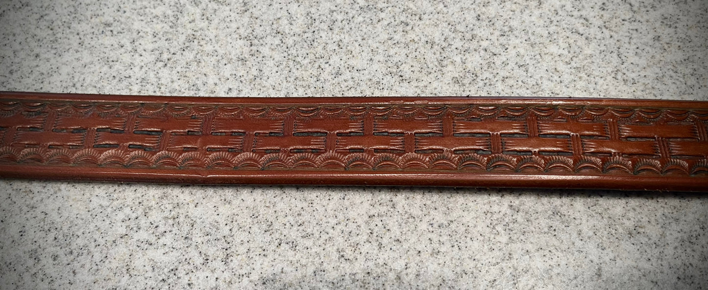 Traditional Basket Weave belt 1 1/2 inch