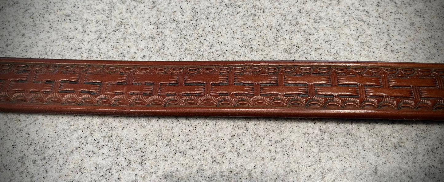 Traditional Basket Weave belt 1 inch