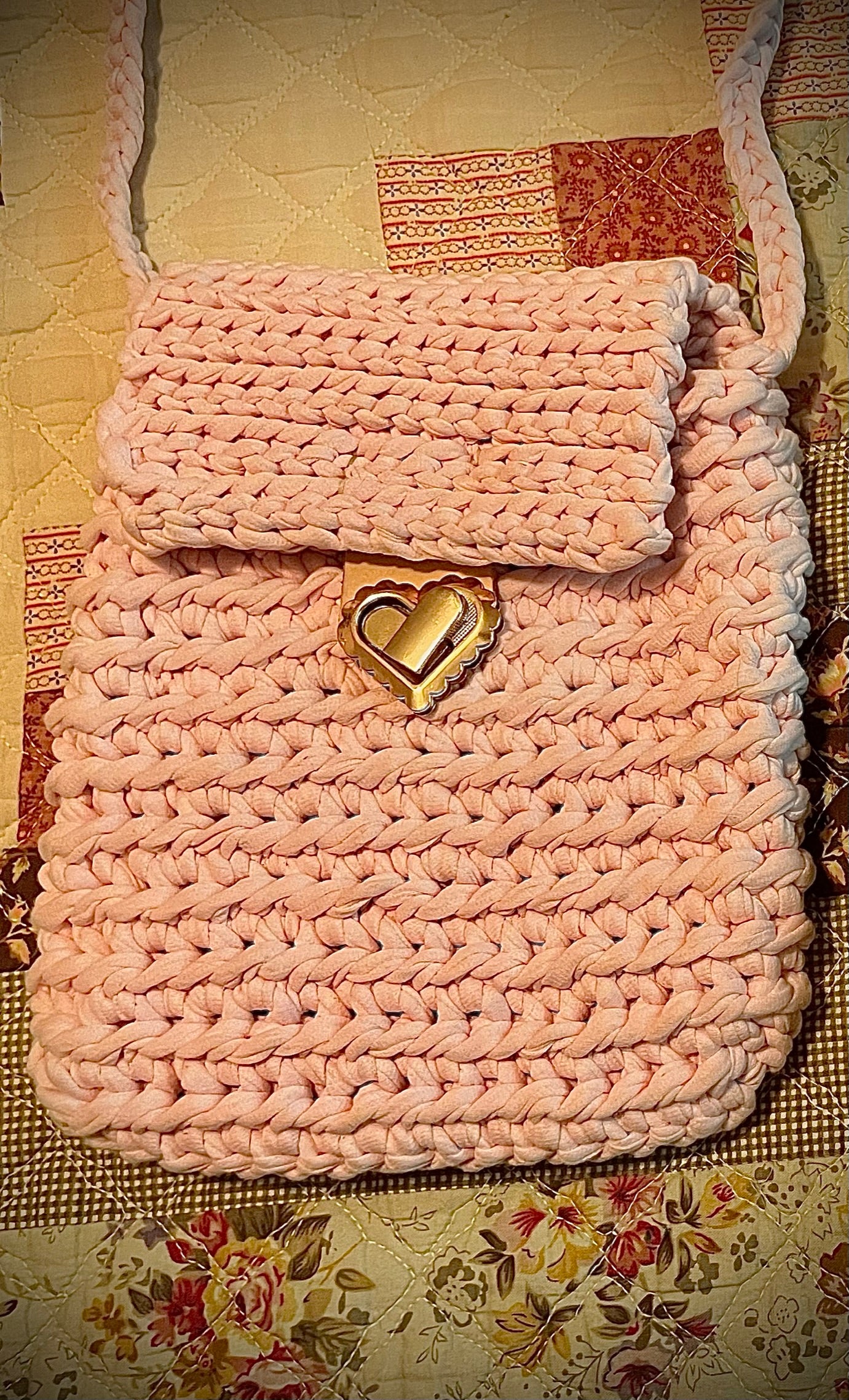 Pink cross-body bag