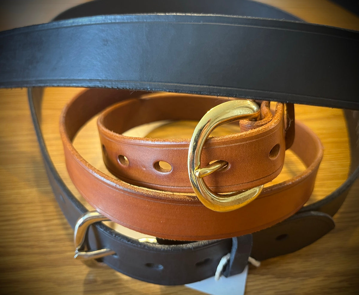 Plain Leather Belt 1 1/2 inch width