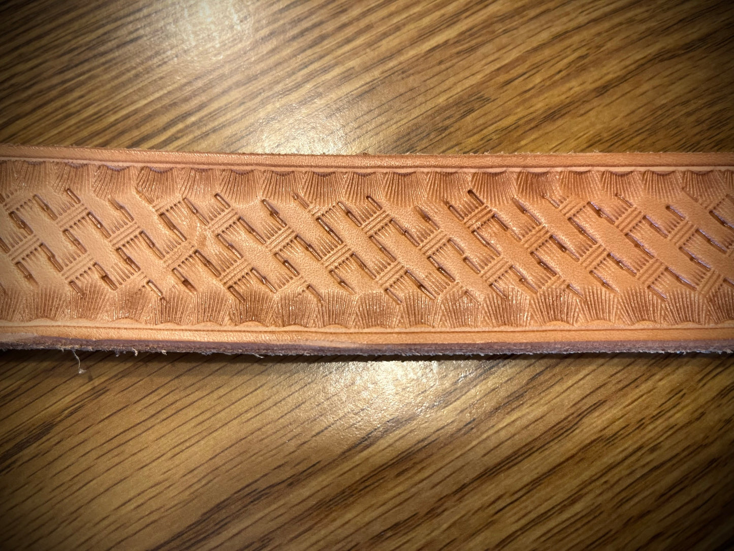 Angled Basket Weave belt 1 1/2 inch width