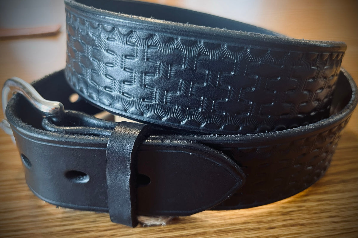 Diamond Basket Weave belt 1 1/2 inch width